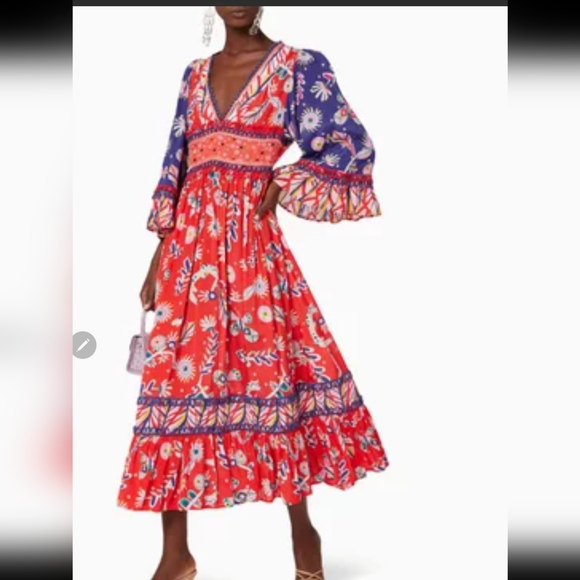 CeliaB Jules Midi Dress In Red - Picture 4 of 16